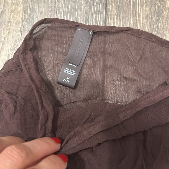 Skims SILK CHIFFON COVER UP WRAP SKIRT COCOA Small - Picture 2 of 2